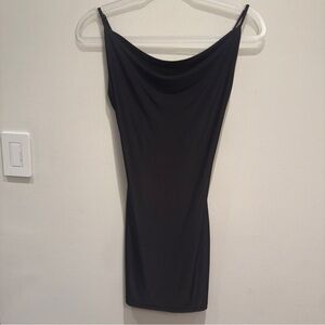 Fashion Nova Black Mini Spaghetti Strap Stretchy Dress Size XS